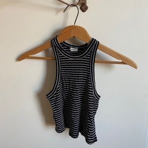 Garage high neck cropped tank top